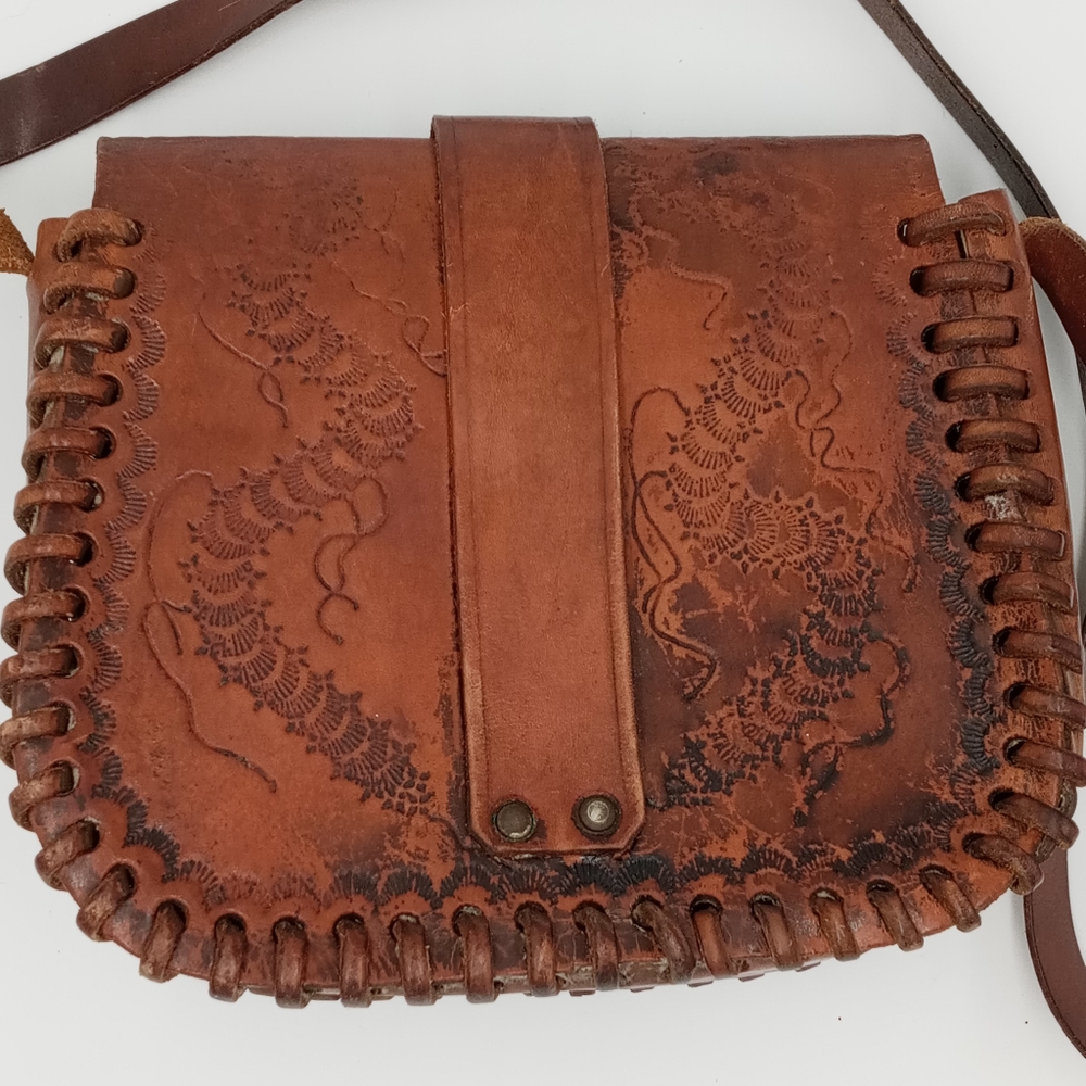 Vintage Handmade Leather Bag - Picture 12 of 13